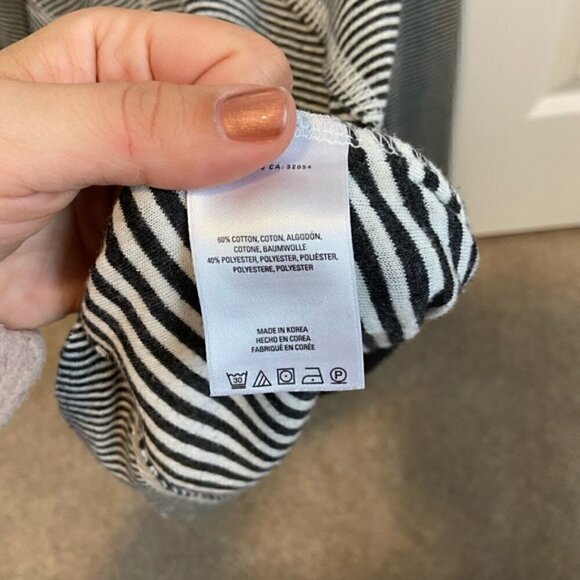 Anthropologie Maeve Black & White Striped Turtleneck Sweater Size XS - Picture 4 of 5